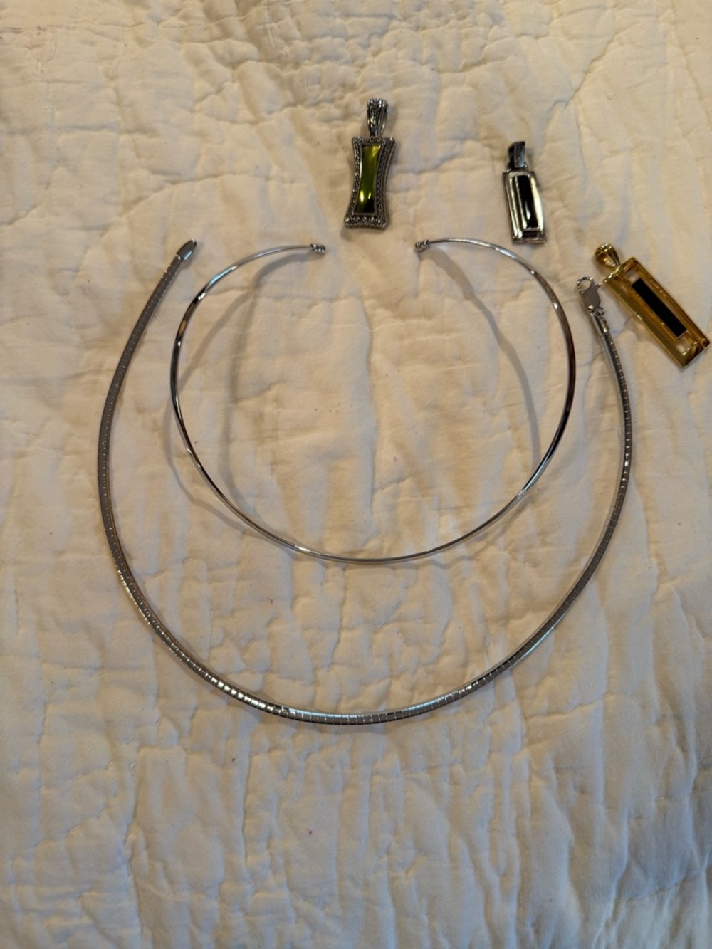 Lia Sophia Silver Tone Necklaces with Pendant Accents